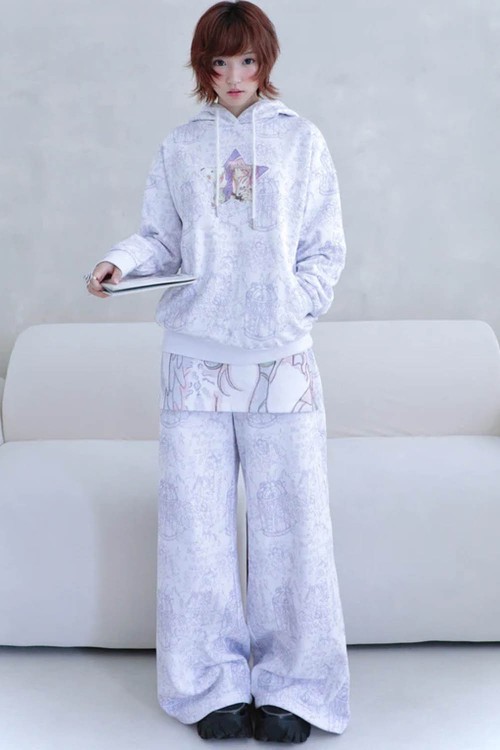 Long Trousers with White Skirt - Hashtag DDD x Oliwabiu