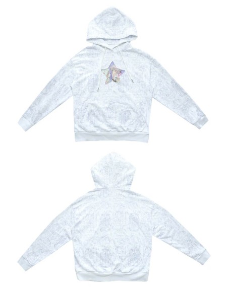 Star Hoodie in White - Hashtag DDD x Oliwabiu