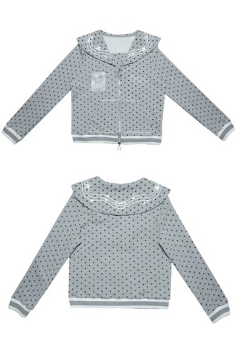 Seifuku Polka Dot Gray Jacket - Hashtag DDD x Oooctopus 2