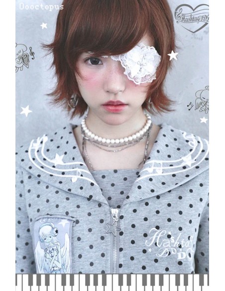Chaqueta Seifuku Polka Dot Gris - Hashtag DDD x Oooctopus