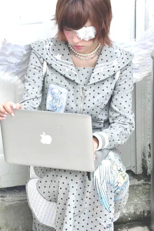 Seifuku Polka Dot Gray Jacket - Hashtag DDD x Oooctopus