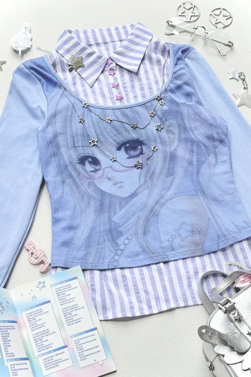Top Blusa Blue Anime Girl - Hashtag DDD