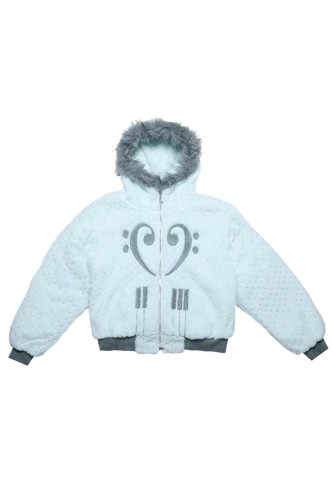 Piano & Stars Fur Coat Pastel Blue - Hashtag DDD 2