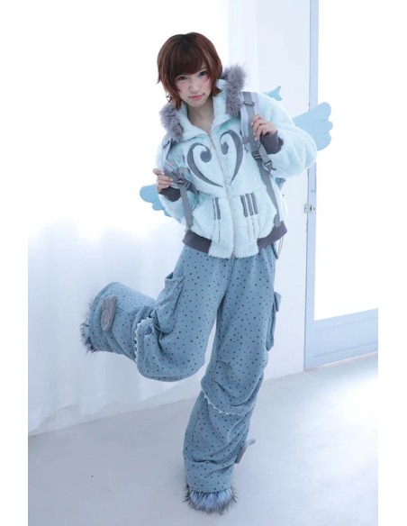 Abrigo Piano & Stars Fur Azul Pastel - Hashtag DDD