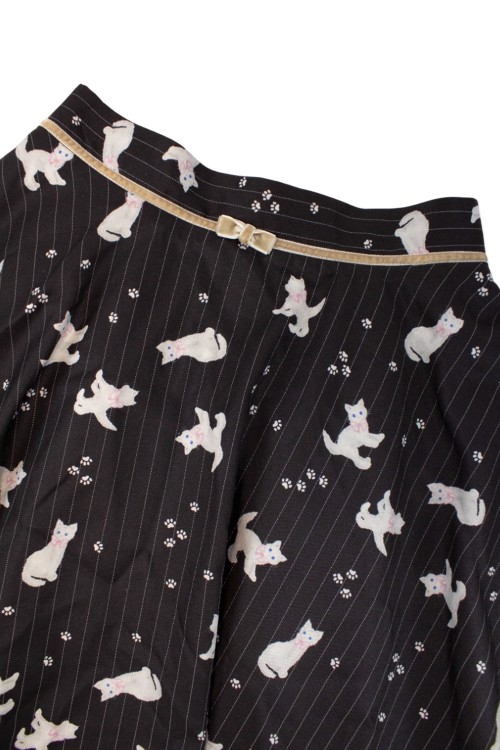 [2a mano] Falda de Estampado de Gatitos - Secret Honey