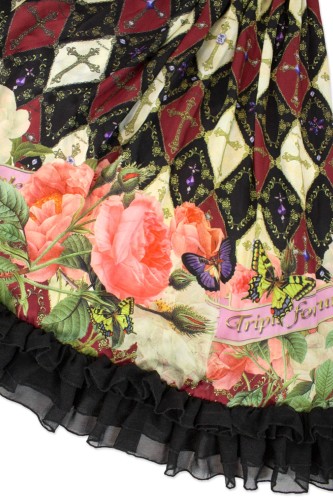 [Second hand] Antique Cross Black x Garnet Skirt - Triple Fortune 2