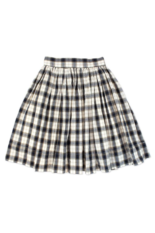 [2a mano] Falda Midi de Cuadros Negro x Blanco - An Mille