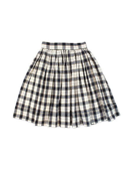 [Second hand] Black x White Checkered Midi Skirt - An Mille