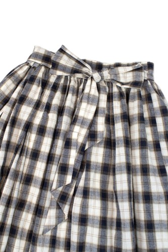 [Second hand] Black x White Checkered Midi Skirt - An Mille 2