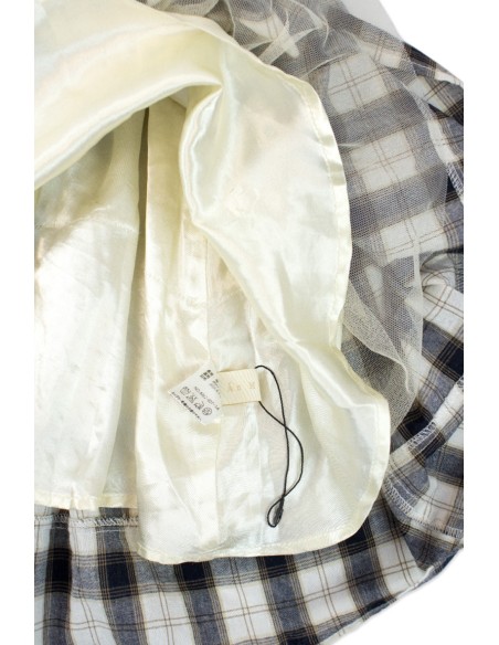 [Second hand] Black x White Checkered Midi Skirt - An Mille
