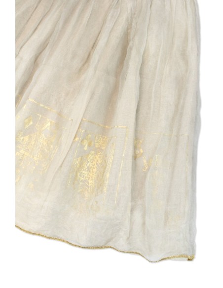 [2a mano] Falda de Naipes Dorados con Tul en Beige - Jane Marple