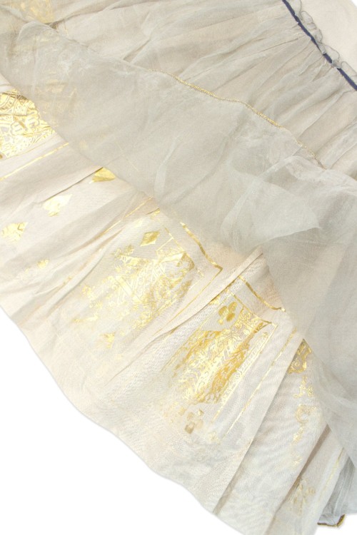 [2a mano] Falda de Naipes Dorados con Tul en Beige - Jane Marple