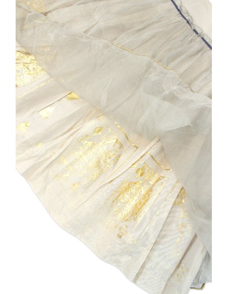 [2a mano] Falda de Naipes Dorados con Tul en Beige - Jane Marple