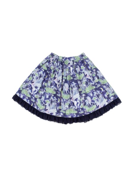 [2a mano] Falda Paraiso Du un Unicorn en Azul Marino - Alice and The Pirates