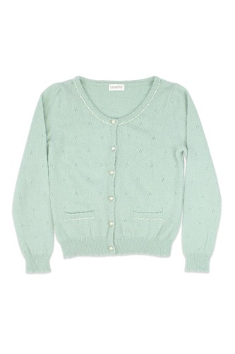 [Second Hand] Mint Pearl Knit Cardigan - Lodispotto