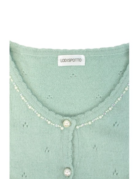 [Second Hand] Mint Pearl Knit Cardigan - Lodispotto