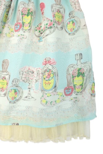 [Second Hand] Georgette Cosmetic Skirt in Blue - Emily Temple Cute 2