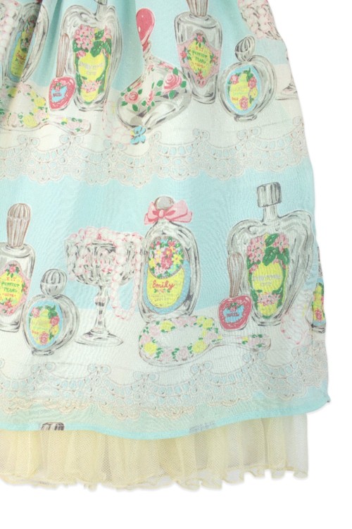 [Second Hand] Georgette Cosmetic Skirt in Blue - Emily Temple Cute