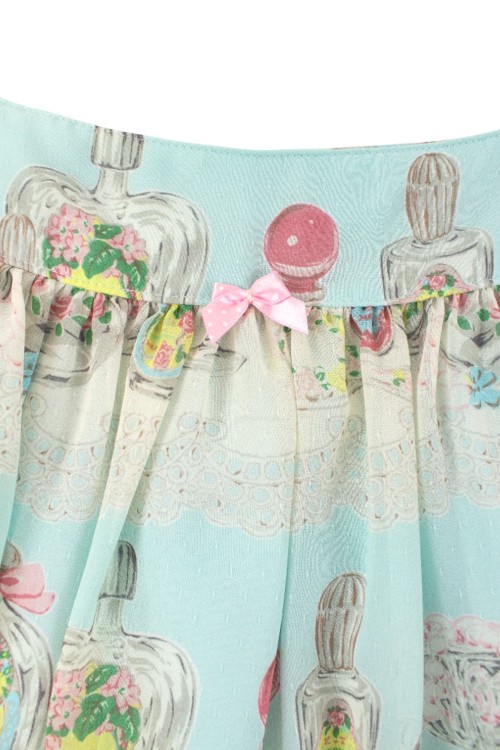 [Second Hand] Georgette Cosmetic Skirt in Blue - Emily Temple Cute