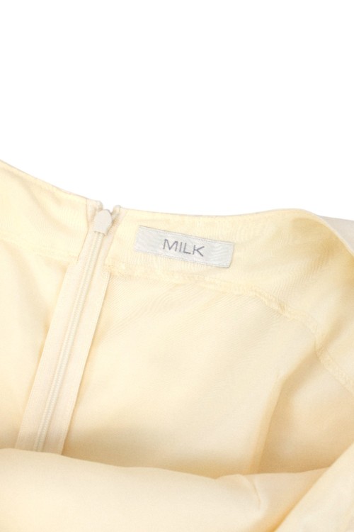 [Second hand] JSK Polka Dot Dress in Cream - MILK