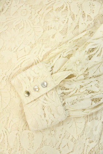 [2a mano] Blusa de Encaje Floral en Crema - Axes Femme 2