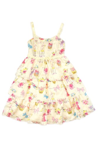 [2a mano] Vestido JSK Ballerina Print en Crema - Emily Temple Cute