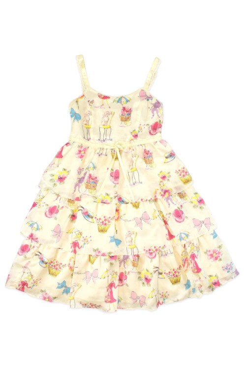 [2a mano] Vestido JSK Ballerina Print en Crema - Emily Temple Cute