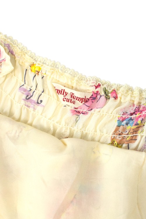 [Second Hand] JSK Ballerina Print Dress in Cream - Emily Temple Cute