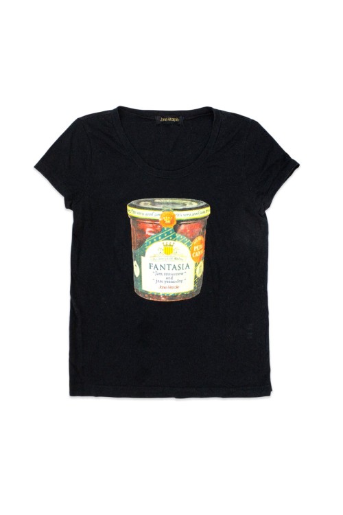 [2nd hand] Cutsew Theme Jam Print T-shirt in Black - Jane Marple