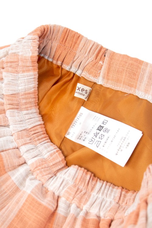 [2a mano] Falda Maxi Ginham en Salmón - Axes Femme