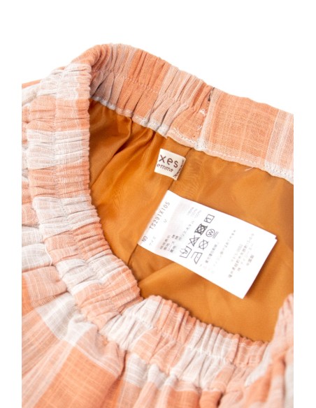 [2a mano] Falda Maxi Ginham en Salmón - Axes Femme