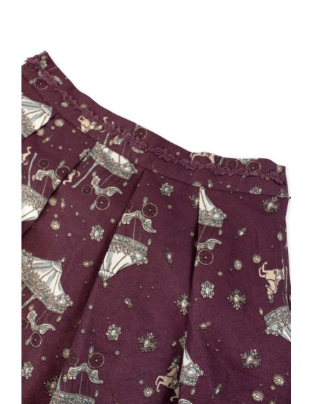 [2a mano] Falda Merry-Go-Round en Burdeos - Axes Femme