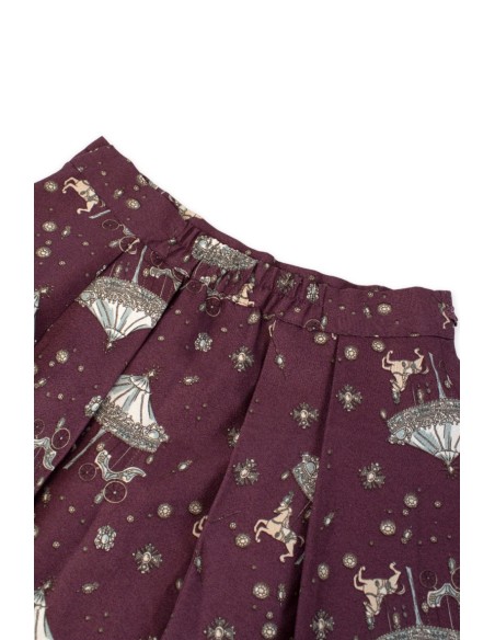[2a mano] Falda Merry-Go-Round en Burdeos - Axes Femme