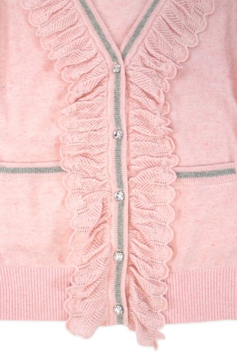 [Second Hand] Knitted Cardigan with Silver Stars in Pink - MILK 2