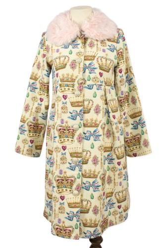 Cream Crown Gobelin Coat - Shirley Temple