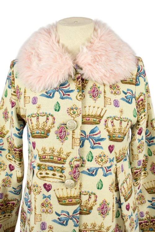 Cream Crown Gobelin Coat - Shirley Temple