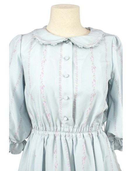 [Second Hand] Floral Dress in Blue - Lodispotto