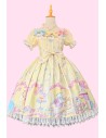 Vestido OP Lolita Dolly Macaron en Amarillo + Headbow - Infanta