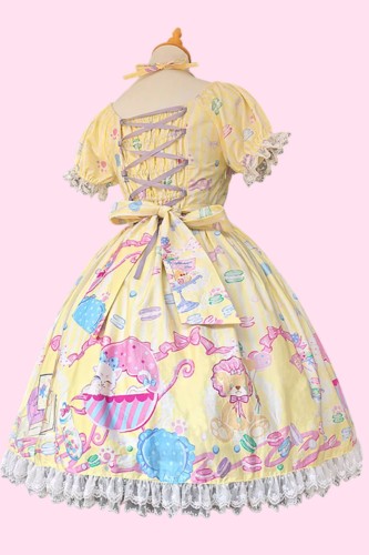 OP Lolita Dolly Macaron Dress in Yellow + Headbow - Infanta 2