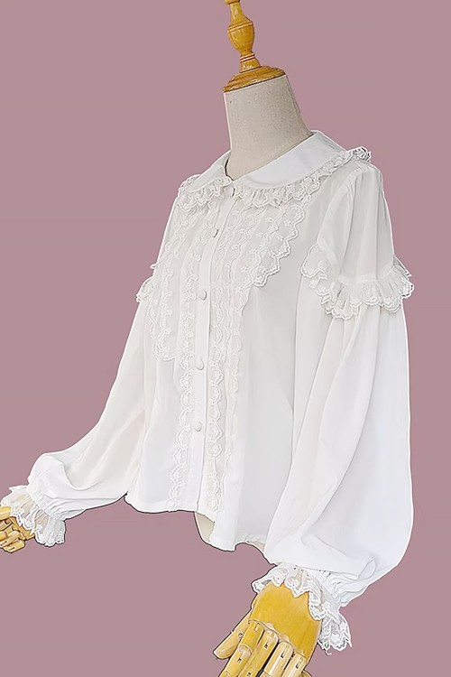 Lolita Starry Sky Blouse in White - Infanta