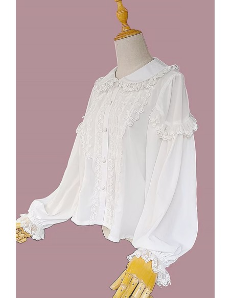 Lolita Starry Sky Blouse in White - Infanta