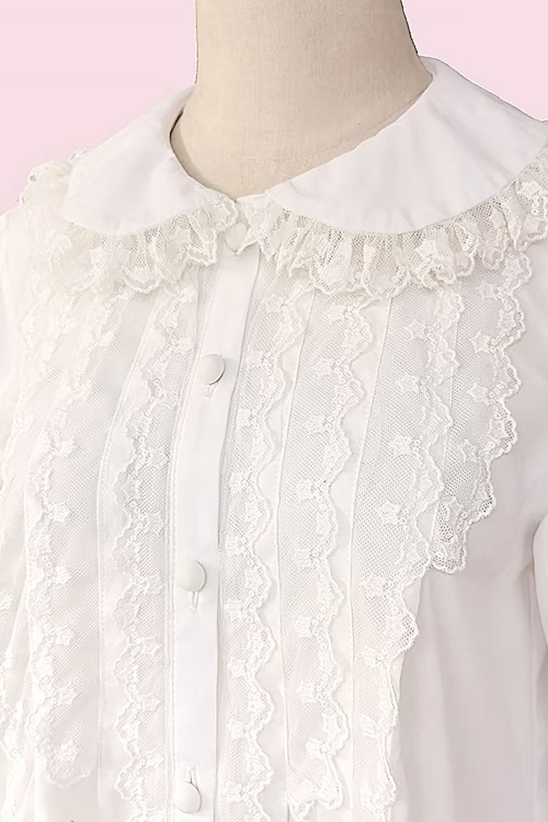 Lolita Starry Sky Blouse in White - Infanta
