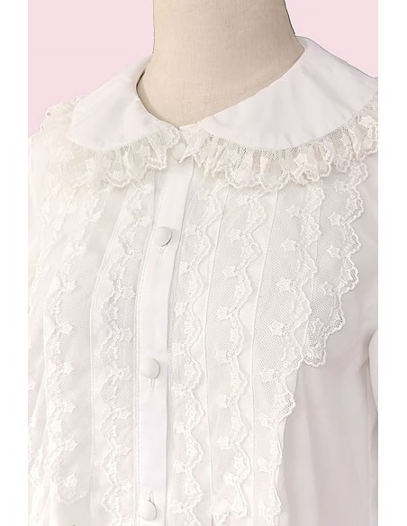 Lolita Starry Sky Blouse in White - Infanta