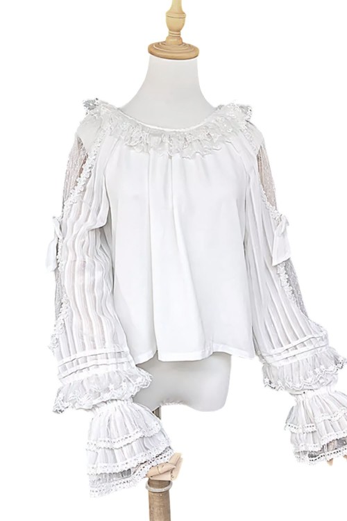 Lolita Morning Dew Blouse in White - Infanta