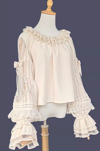 Lolita Morning Dew Blouse in Beige - Infanta 2