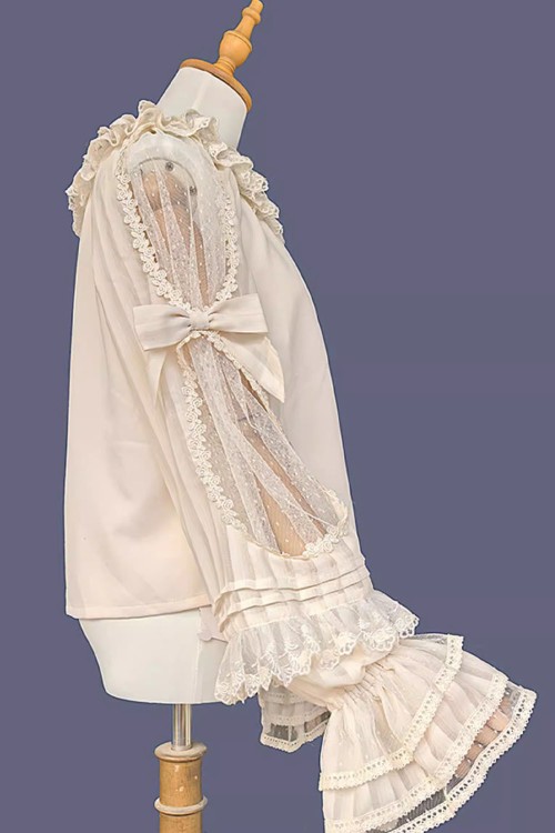 Lolita Morning Dew Blouse in Beige - Infanta