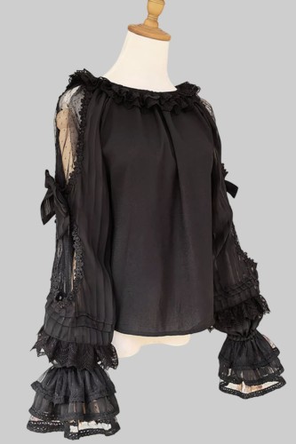 Blusa Lolita Morning Dew en Negro - Infanta 2
