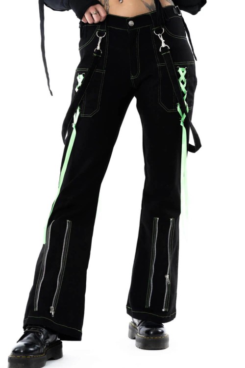 Fuse Pants Black x Green - Poizen Industries