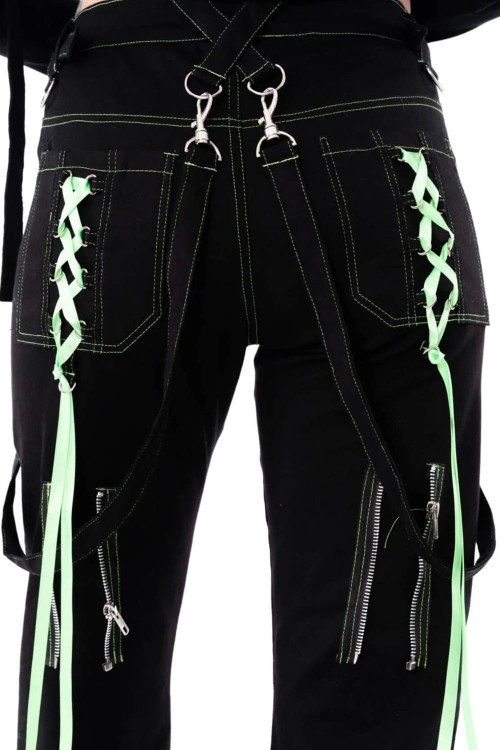 Fuse Pants Black x Green - Poizen Industries