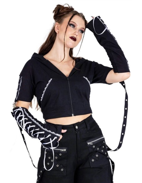 Azalea Hooded Crop Top - Poizen Industries